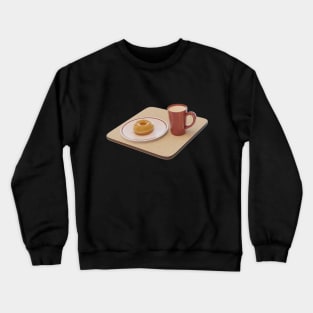 Maple donut and hot chocolate Crewneck Sweatshirt